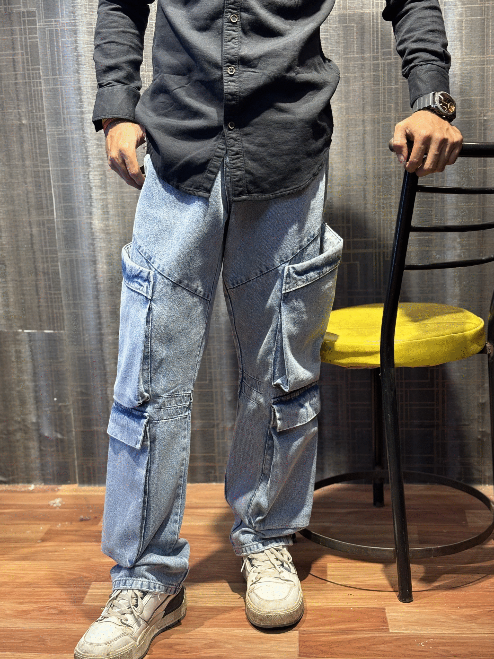 Blue Cargo Loose Fit